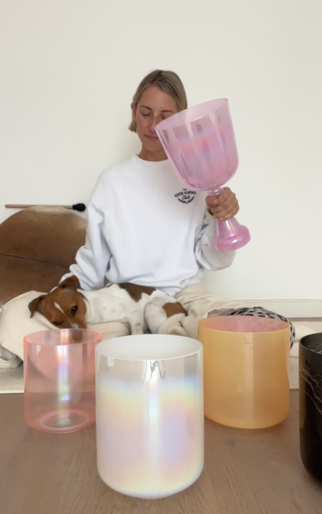 Dog Soundbath, Klangreise für Hunde, Entspannung für Hunde, Hund-Mensch Beziehung, Crystal Singing Bowls, Heilpraktiker Tiere, Hundeyoga, entspannter Hund, Klangschalen Therapie